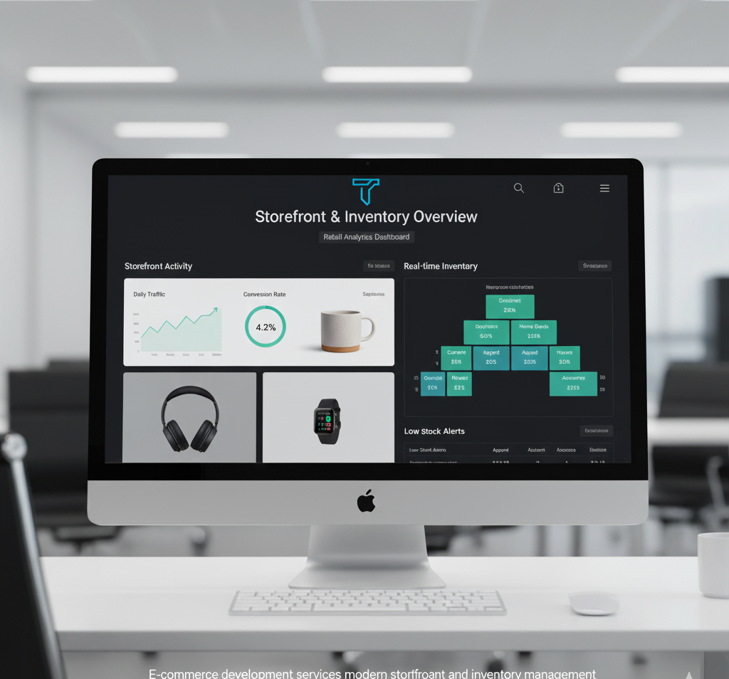 E-commerce development services modern storefront and inventory management