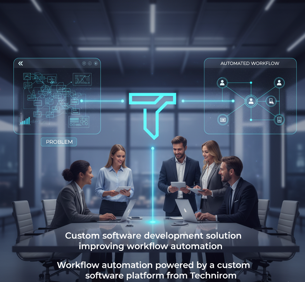 Custom software development solution improving workflow automation